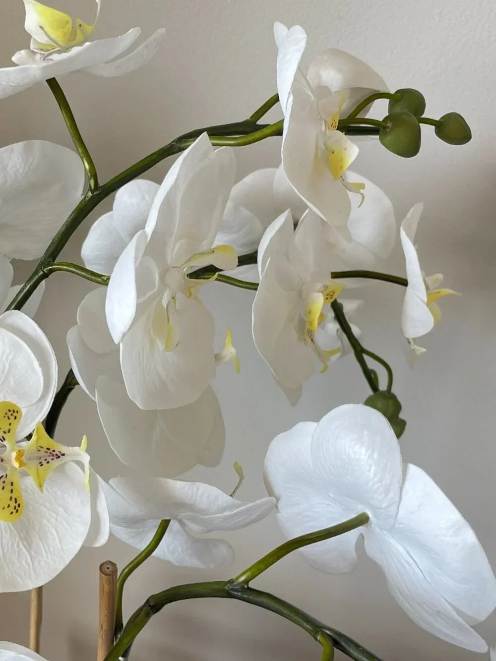 Artificial Orchid Real Touch Flower Arrangement Moss Decorative Gold Pot 32 x 14
